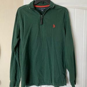 Lightly worn Pre-loved mens Polo long sleeve zip-up shirt. 100% authentic